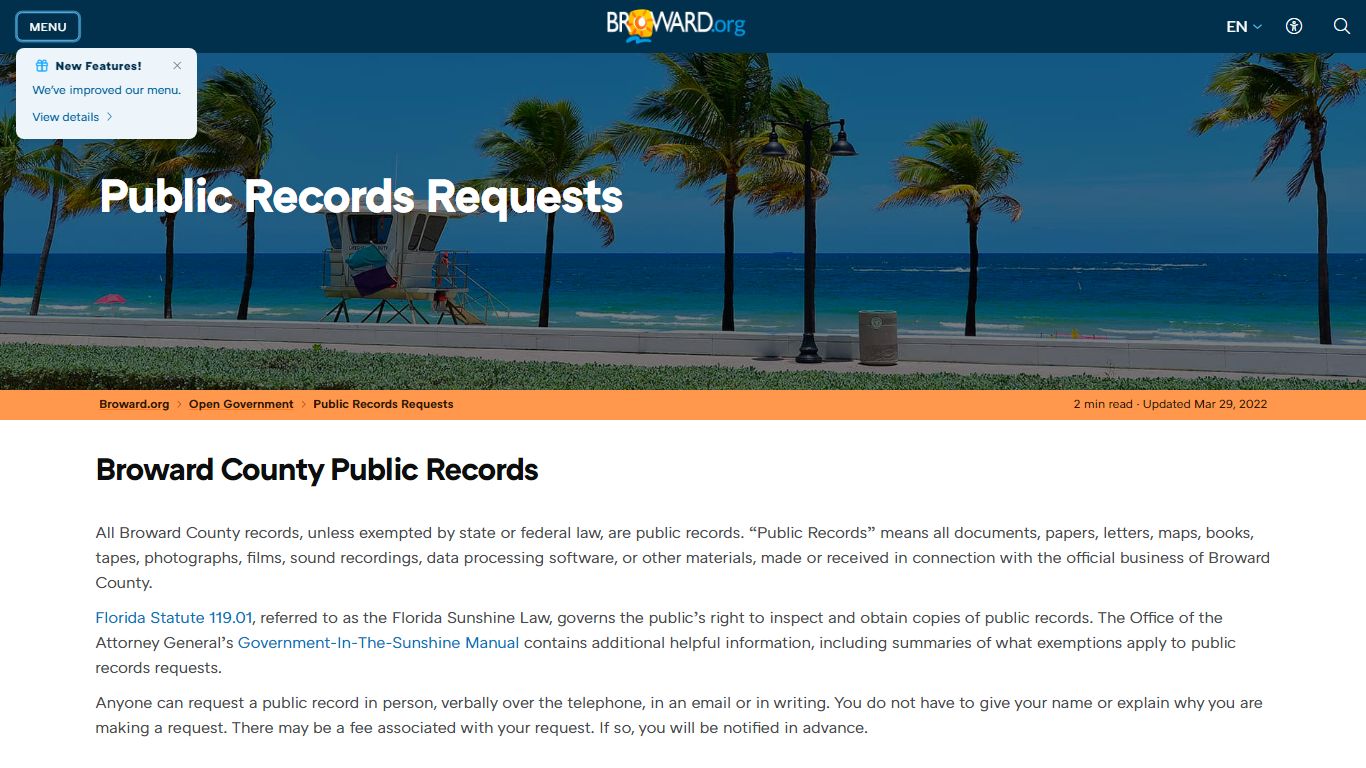 Public Records Requests Public Records Requests - Broward County, Florida